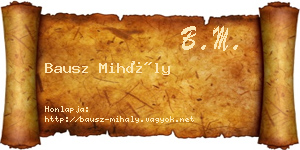 Bausz Mihály névjegykártya