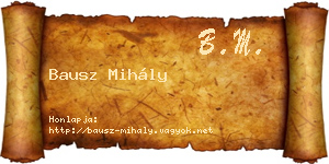 Bausz Mihály névjegykártya