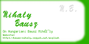 mihaly bausz business card